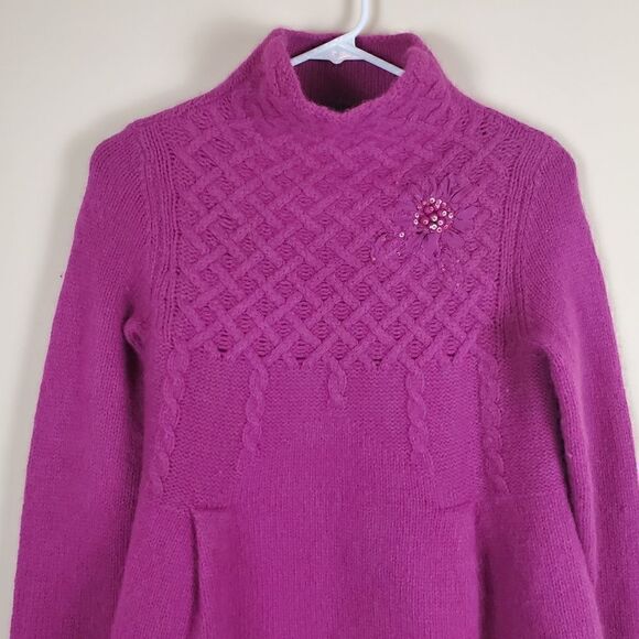 Moda International Purple Wool Blend Mock Neck Sweater - Picture 2 of 5